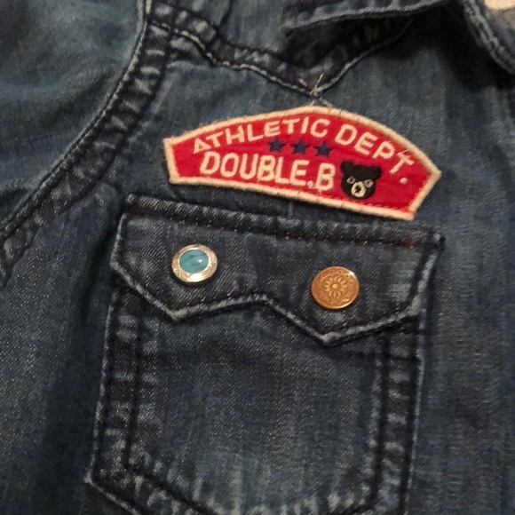 Double B mikihouse blue denim jeans shirt. EUC - Picture 3 of 6